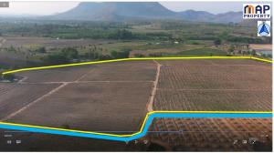 For SaleLandCha-am Phetchaburi : Beautiful land plot with mountain view, 114 rai, concrete road, width 600 m., Phetchaburi.