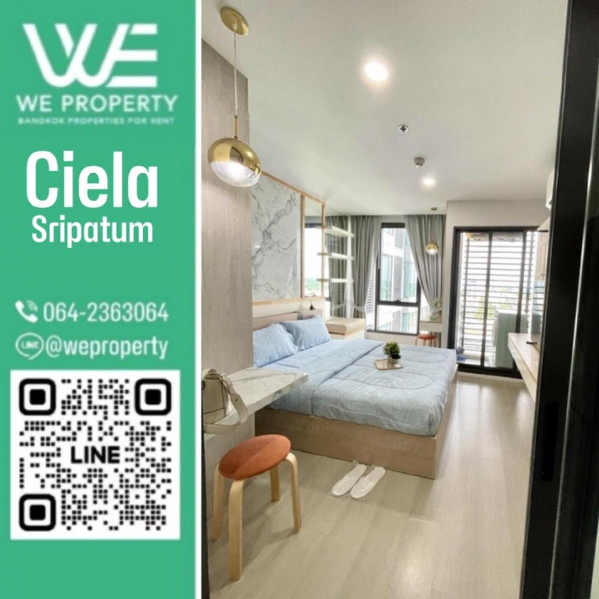 For SaleCondoKasetsart, Ratchayothin : Beautiful room, fully decorated, ready to move in⭐Ciela Sripatum (Ciela Sripatum)