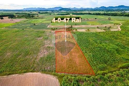 For SaleLandHuahin, Prachuap Khiri Khan, Pran Buri : Soi 112 Land For Sale 4 Rai 47 Sq.Wa