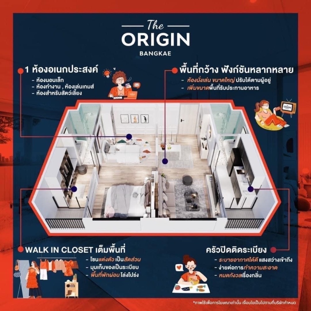 ขายดาวน์คอนโดบางแค เพชรเกษม : ขายดาวน์ ดิ ออริจิ้น บางแค ห้อง Combined (The Origin Bangkae) ใกล้ MRT บางแค