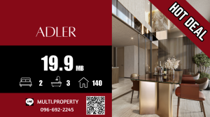 For SaleCondoSathorn, Narathiwat : 🔥🔥 HOT 🔥🔥 Spacious room, complete functions, this price doesn't exist anymore!!! ADLER 140 sq.m., beautiful location, good price, stock for sale in every project throughout Bangkok. 📲 LINE : multi.property / TEL : 096-692-2245