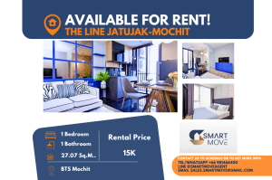 For RentCondoSapankwai,Jatujak : Code C20240300940..........The Line Jatujak - Mochit for rent, 1 bedroom, 1 bathroom, high floor, furnished, ready to move in