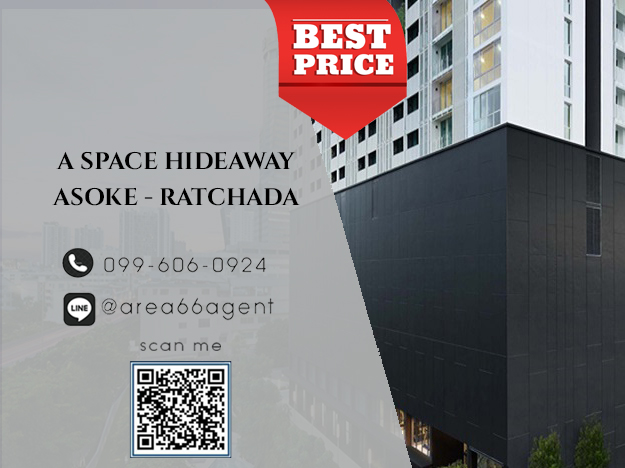 For SaleCondoRama9, Petchburi, RCA : 🔥 For sale!! Condo A space hideaway Asoke-Ratchada