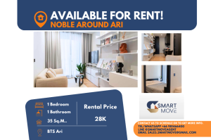 For RentCondoAri,Anusaowaree : Code C20240700066..........Noble Around Ari for rent, 1 bedroom, 1 bathroom, high floor, furnished, ready to move in