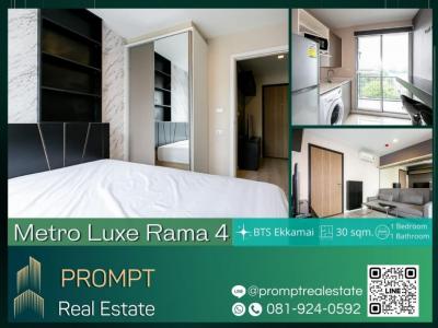 For RentCondoKhlongtoei, Kluaynamthai : MN04377 - Metro Luxe Rama 4 - 30 sqm - BTS Ekkamai/ Theptarin Hospital/ Sukumvit Hospital/ Emporium