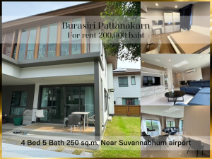 For RentHousePattanakan, Srinakarin : ❤ 𝐅𝐨𝐫 𝐫𝐞𝐧𝐭 ❤ 2-story detached house, 4 bedrooms, fully furnished, ready to move in, Burasiri Phatthanakan, 250 sq m. ✅ Soi Phatthanakan 87, near Seacon Square.