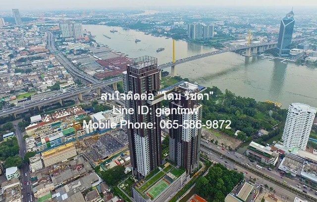 For SaleCondoRama3 (Riverside),Satupadit : //Lowest price in the market//Luxury condo for sale on Rama 3 Road “StarView” A, 21st floor, 77.98 sq m, 2 bathrooms, 2 parking spaces, price 7.40 million. baht