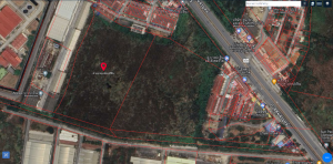 For SaleLandAyutthaya : Empty land for sale in Bang Pa-in, amount 13 rai 2 ngan 10.6 square wah, next to Udom Sorayut Road, road surface has been adjusted into the area.