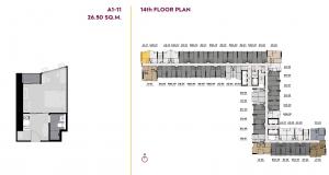 ขายดาวน์คอนโดคลองเตย กล้วยน้ำไท : Owner post  วิวสวนเบญ+วิวเมือง 1 bed ครัวปิด