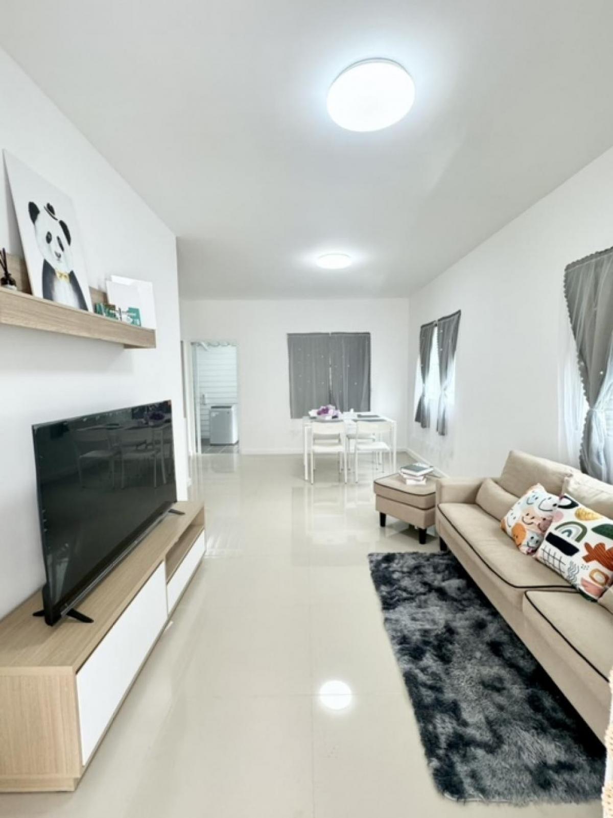 For RentTownhouseRama 2, Bang Khun Thian : House for rent, fully furnished, corner unit Minimalist decoration