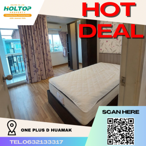 For RentCondoRamkhamhaeng, Hua Mak : #K255 ✨For rent One Plus D Huamak 12 near MRT Si Kritha station