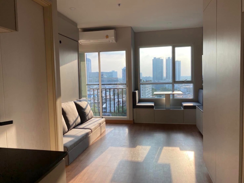 For RentCondoBang Sue, Wong Sawang, Tao Pun : 👑 Lumpini Place Taopoon-Interchange 👑 Studio room size 23 sq m. Complete with furniture and electrical appliances, ready to move in.