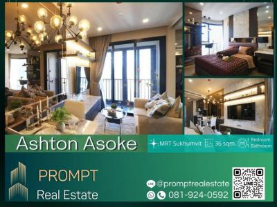 For RentCondoSukhumvit, Asoke, Thonglor : AB05399 - Ashton Asoke - 36 sqm - MRT Sukhumvit/ BTS Asoke/ Terminal21 Asoke