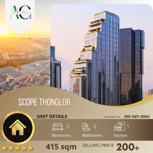 For SaleCondoSukhumvit, Asoke, Thonglor : *Starting price of 200mb* Scope Thonglor | 4 bed 415sqm | 0615679963