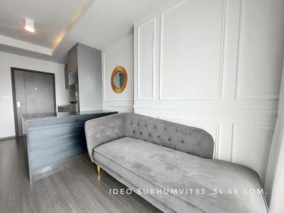 For SaleCondoOnnut, Udomsuk : Condo for sale with tenant, beautiful room, good condition, high floor, beautiful view, Ideo Sukhumvit 93 (Ideo Sukhumvit 93), 34.48 sq m, convenient transportation, safe, next to BTS Bang Chak