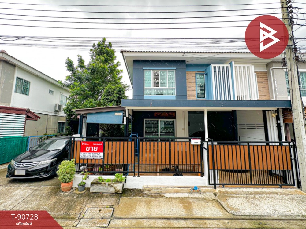 For SaleTownhouseSamut Prakan,Samrong : Townhouse for sale, end unit, Pruksa Ville Village 49, Srinakarin, Bang Muang, Samut Prakan