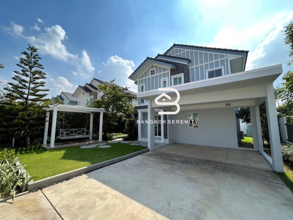 For RentHouseBangna, Bearing, Lasalle : Single house for rent at Villaggio (2) Srinakarin-Bangna