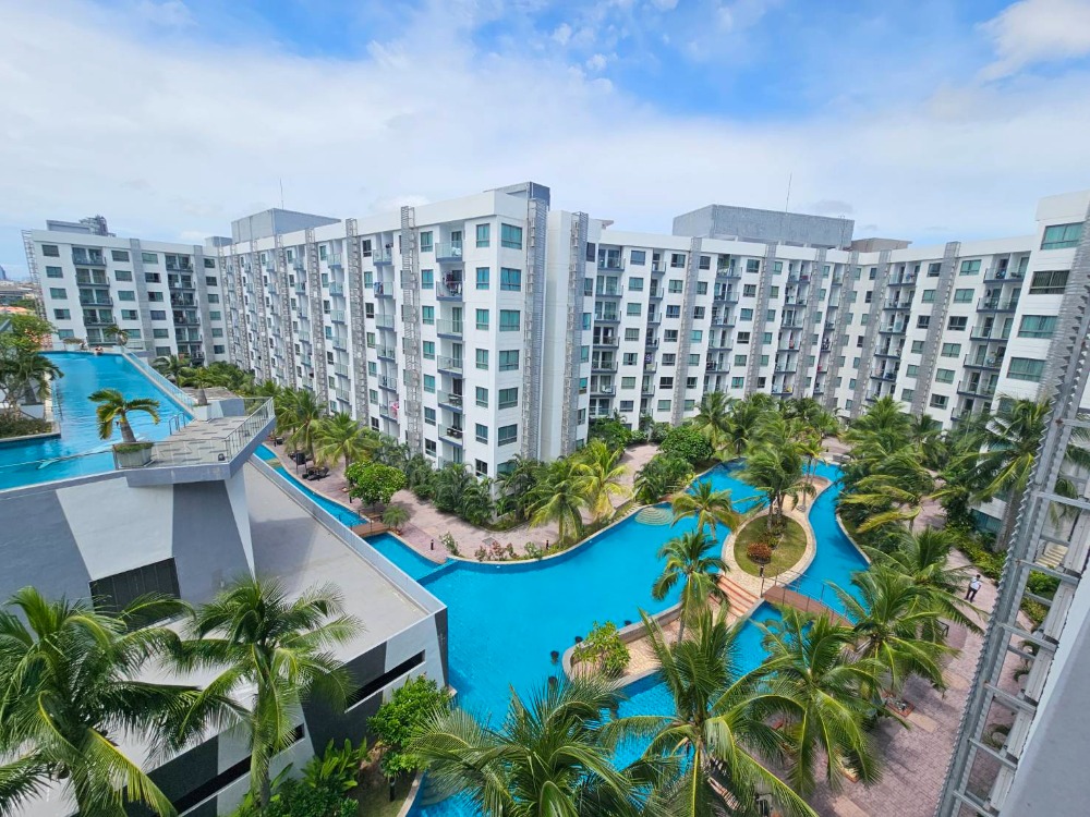 For SaleCondoPattaya, Bangsaen, Chonburi : Pool view room, ready to move in, 2 bedrooms, Arcadia Beach Resort, high floor, Thappraya, Pattaya