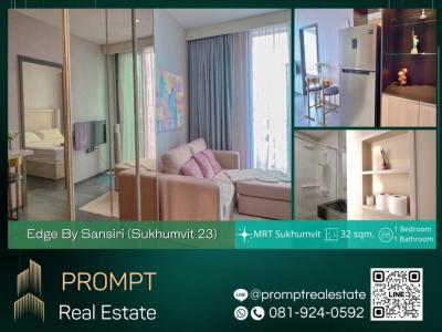 For RentCondoSukhumvit, Asoke, Thonglor : EF00877 - Edge By Sansiri (Sukhumvit 23) - 32 sqm - BTS Asoke / MRT Sukhumvit / Terminal 21