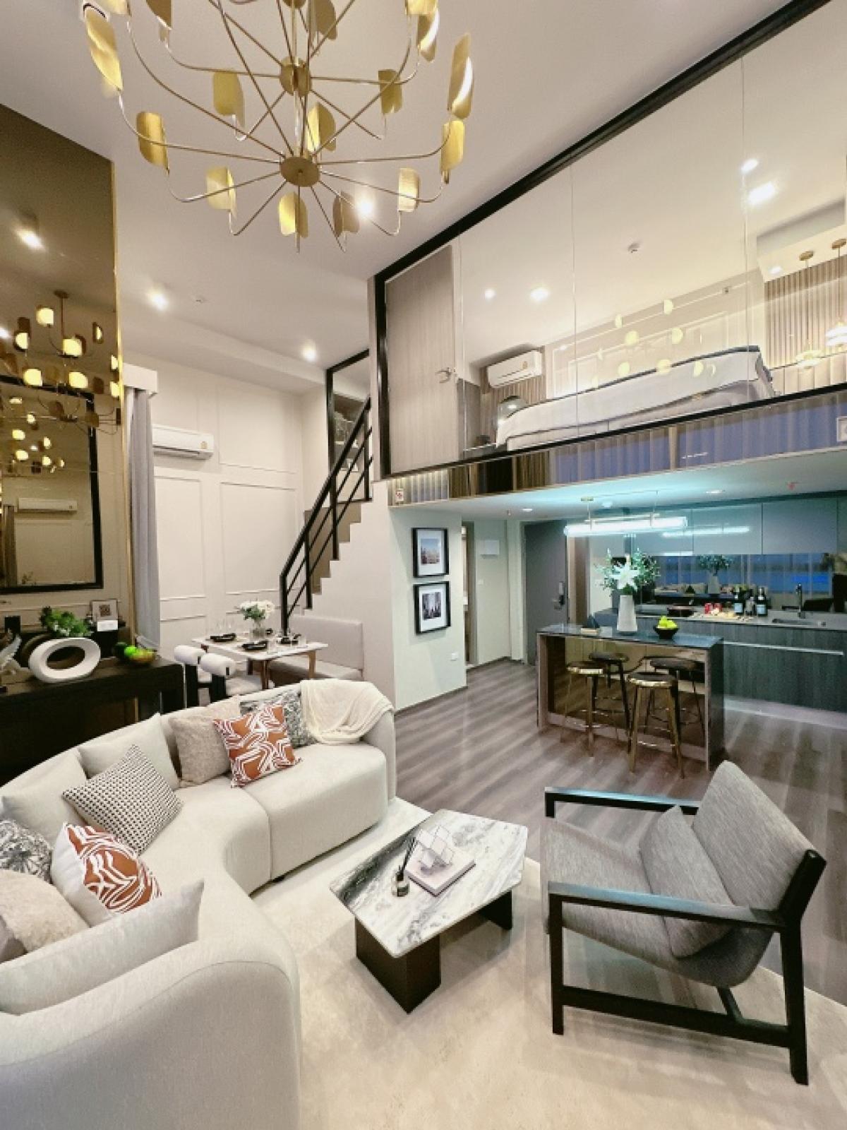 For SaleCondoRama9, Petchburi, RCA : 𝙄𝘿𝙀𝙊 𝙍𝘼𝙈𝘼𝟗-𝘼𝙎𝙊𝙆𝙀 New 2-storey room, free down payment 0 baht, easy installment 16,000/month, free of all expenses, take care of all loan matters for free.