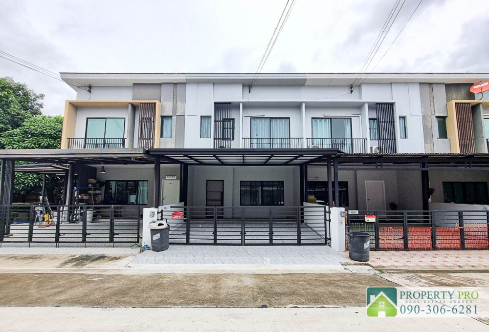 For RentTownhouseLadkrabang, Suwannaphum Airport : MJ24R-006 Townhome for Rent The Connect Onnut Wongwaen, 3 bedroom 22 sqw 113 sqm Near Chaloem Phrakiat Rama 9, Kingkaew, Suvarnabhumi Airport, Mega Bangna