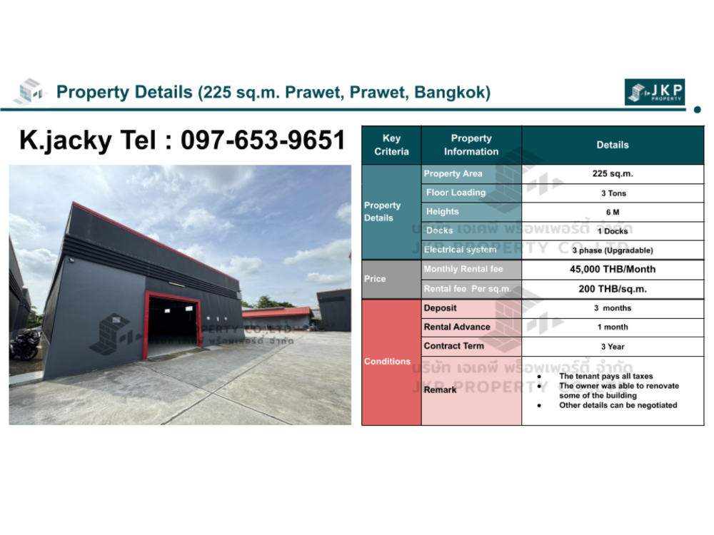 ให้เช่าโกดัง ห้องเก็บของลาดกระบัง สุวรรณภูมิ : 🚨โกดังให้เช่า 225 ตร.ม.🚨 ประเวศ, ประเวศ, กรุงเทพ