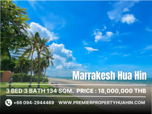 For SaleCondoHuahin, Prachuap Khiri Khan, Pran Buri : 3 Bedrooms beachfront at Marrakesh Residences For Sale