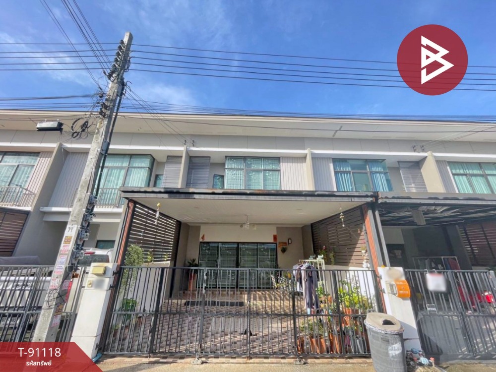 For SaleTownhouseSamut Prakan,Samrong : Townhouse for sale, Pruksa Ville Village 97, Wongwaen-On Nut, Samut Prakan, ready to move in