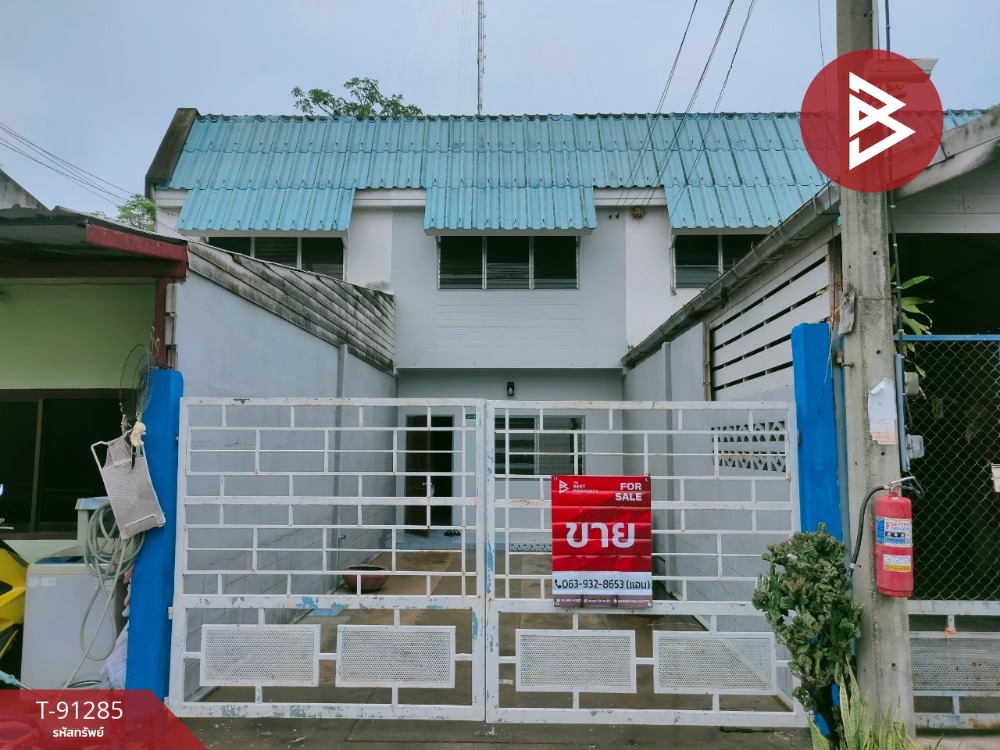 For SaleTownhouseMahachai Samut Sakhon : For sale: 2-storey townhouse, Yen Sabai Village, Wat Pa Mahachai, Samut Sakhon