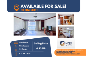 For SaleCondoSilom, Saladaeng, Bangrak : Code C20240800024.......Silom Suite for sale, 1 bedroom, 1 bathroom, high floor, furnished, Special Deal!!