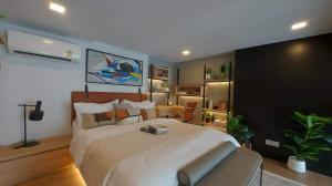 ขายคอนโดอ่อนนุช อุดมสุข : ขายโมดิซ สุขุมวิท 50 ขนาด 1 Bedroom Exclusive Vertical Suite 2 ชั้น (Duplex type) พื้นที่ 29 ตารางเมตร ฝ้าเพดานสูง 4.4เมตร วิวโค้งน้ำเจ้าพระยา