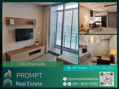 For RentCondoBang Sue, Wong Sawang, Tao Pun : QR03849 - 333 RIVERSIDE - 46 sqm  - MRT Bangpho / Bangpho Hospital / Yanhee Hospital