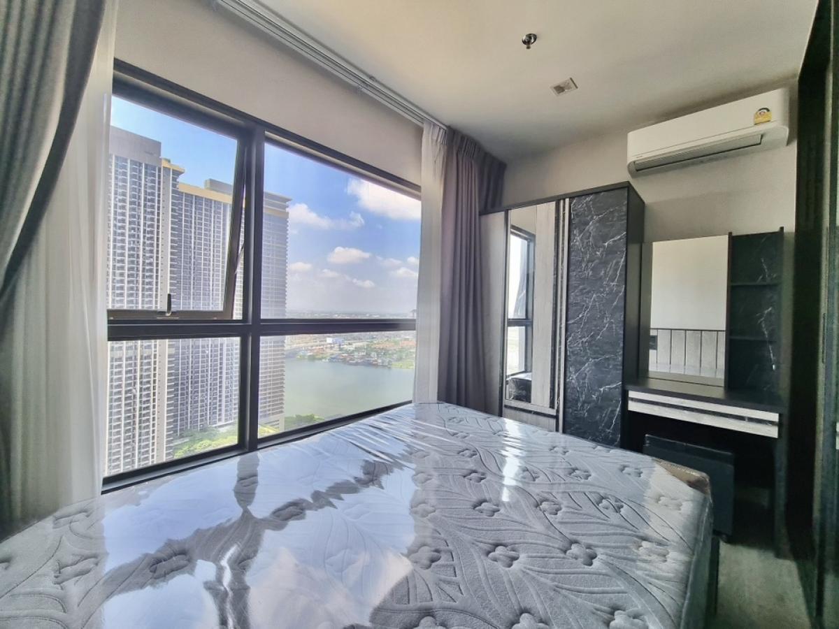 For RentCondoRattanathibet, Sanambinna : ‼️For rent ‼️The Politan Aqua, Building B, view of the MRT Phra Nang Klao side, see the Chao Phraya River, size 25 sq m., 1 bedroom, 1 bathroom ‼️New furniture, never used, ready to move in