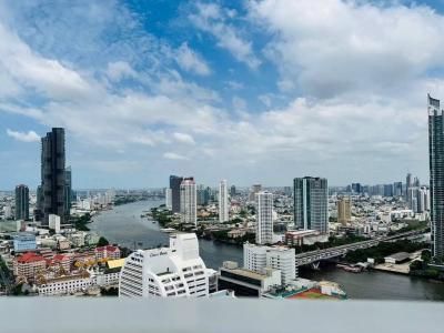 For RentCondoSilom, Saladaeng, Bangrak : State Tower Silom for rentFloor 37th, River view 66sqm.