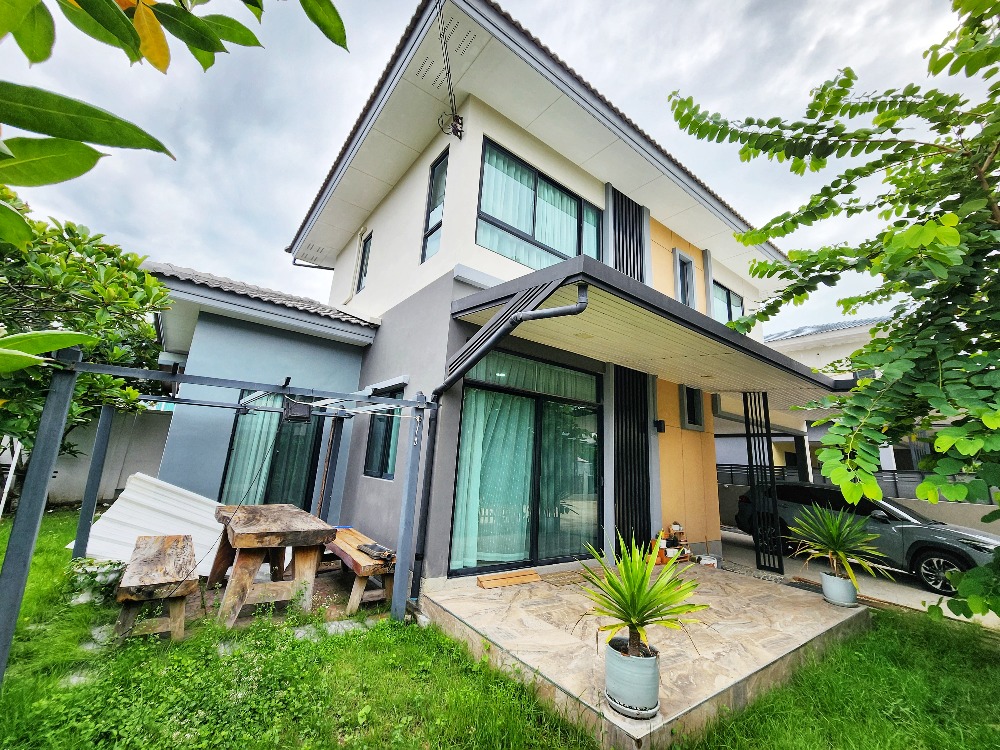 For SaleHouseRama5, Ratchapruek, Bangkruai : Single house, worth every corner, complete additions, Casa Ville Pinklao-Si Rat, house style THE MIDDLE, 5 bedrooms, 3 bathrooms, additions at the back, complete with full space.