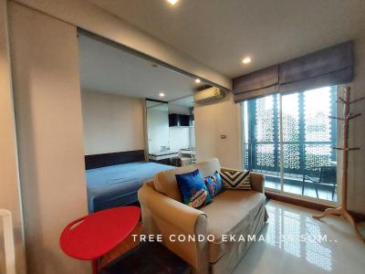 ให้เช่าคอนโดสุขุมวิท อโศก ทองหล่อ : ให้เช่า คอนโด 1 ห้องนอน มีอ่างอาบน้ำ Tree Condo เอกมัย 39 ตรม. ทำเลดี เดินทางสะดวก ใกล้ทางด่วนและ BTS เอกมัย