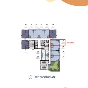 Sale DownCondoPinklao, Charansanitwong : Selling down payment Origin Play Bang Khun Non, 26th floor, Pre sale price with a discount of 200,000