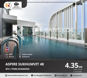 For SaleCondoOnnut, Udomsuk : Aspire Sukhumvit 48, a modern condominium project. In the heart of Sukhumvit area, near BTS Phra Khanong