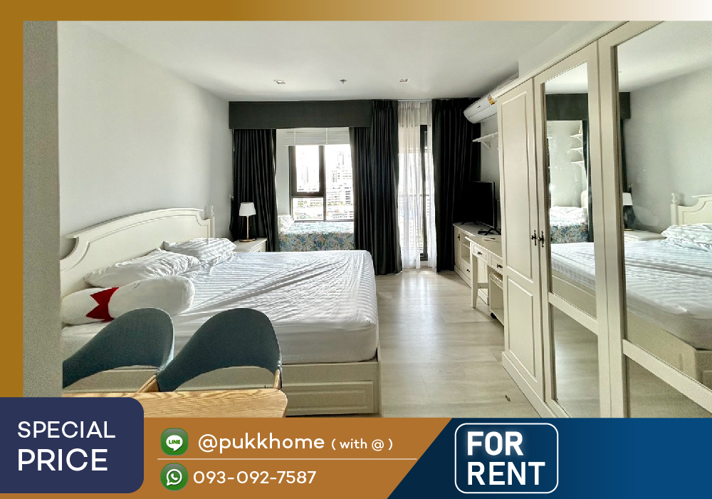 For RentCondoWitthayu, Chidlom, Langsuan, Ploenchit : 📣 Life One Wireless / Ready to move in, taken from the actual room✨ Studio, high floor room 📞 Line : @pukkhome (with @)