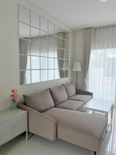 For RentTownhouseSamut Prakan,Samrong : For rent: 2-storey townhouse, Altitude Craft Bangna, 128 sq m, fully furnished, house decorated in a minimalist tone.