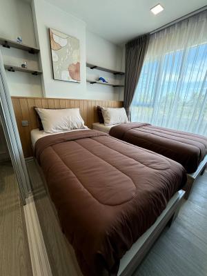 For RentCondoPathum Thani,Rangsit, Thammasat : 🐋Near Bangkok University, double bed, separate kitchen, discount 3,000 baht🔥🔥