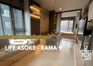 For RentCondoRama9, Petchburi, RCA : For rent 🌟 Life Asoke - Rama 9 🌟 complete furniture and electrical appliances, near MRT Rama 9