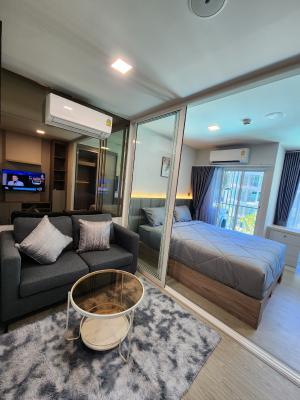 For RentCondoPathum Thani,Rangsit, Thammasat : ♦️For rent: Kave Island, pool view, Building G, 4th floor, south-facing balcony, partitioned room, 25 sq m, built-in decoration, with decorative lights, decorative glass