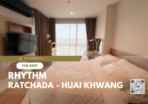 For RentCondoRatchadapisek, Huaikwang, Suttisan : For rent ✨ Rhythm Ratchada - Huai Khwang ✨ Fully furnished and electrical appliances, near MRT Huai Khwang.