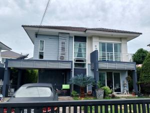 For SaleHousePattaya, Bangsaen, Chonburi : For sale: 2-storey detached house, cheap price, with space around the house, Pruksa Nara Village, Nong Mon Bypass Road, Chonburi