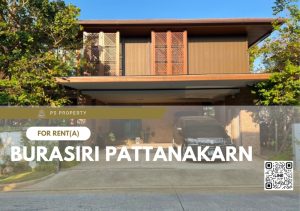 For RentHousePattanakan, Srinakarin : Single house for rent 🔺 Burasiri Pattanakarn 🔺 4 bedrooms, 5 bathrooms, complete furniture and electrical appliances.