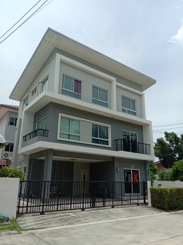 For SaleHouseNawamin, Ramindra : 3-storey detached house, Casa Grand Village, Sukhapiban 5, corner plot