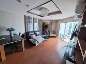 For RentCondoRama9, Petchburi, RCA : Urgent rent: Belle Grand Rama9 Duplex Fully Finished, Building C1, Floor 34-35, beautiful view, size 110.00 sq m, 3 bedrooms, price 90,000 baht.