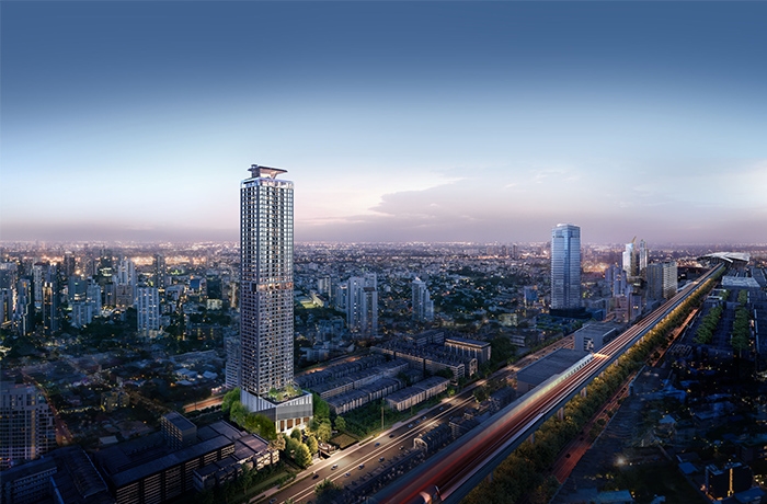 For SaleCondoRama9, Petchburi, RCA : First hand: For sale 1 bedroom Plus Cloud Thonglor-Phetchaburi, size 37.5 sq m., 45th floor, facing north, usable area 37.05 sq m.