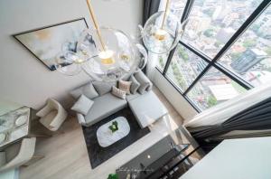 For RentCondoSathorn, Narathiwat : 👑 Knightsbridge Prime Sathorn👑 Duplex room, 1 bedroom, 1 bathroom, 45 sq m., 30th floor, corner room, fully furnished, complete electrical appliances